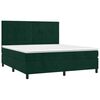 vidaXL Boxspringbett mit Matratze Dunkelgr&uuml;n 180x200 cm Samt
