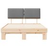 vidaXL Bettgestell mit gepolstertem Kopfteil Hellgrau 150 x 200 cm