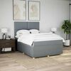vidaXL Boxspringbett mit Matratze Hellgrau 140x200 cm Stoff