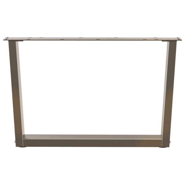 vidaXL Couchtischbeine V-Form 2 St&uuml;ck Naturstahl 70x(42-43,3) cm Stahl