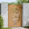vidaXL Gartentor 85x150 cm Cortenstahl Baum-Design