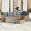 vidaXL Gartensofa-set mit Kissen 8 pcs Beige Poly-Rattan