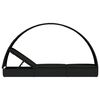 vidaXL Sonnenliege mit Runddach Schwarz 211x57x140 cm Poly Rattan