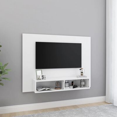 vidaXL TV-Wandschrank Weiß 120x23,5x90 cm Holzwerkstoff