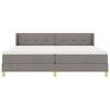 vidaXL Boxspringbett mit Matratze Taupe 200 x 200 cm Stoff