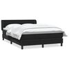 vidaXL Boxspringbett mit Matratze Schwarz 160x220 cm Samt