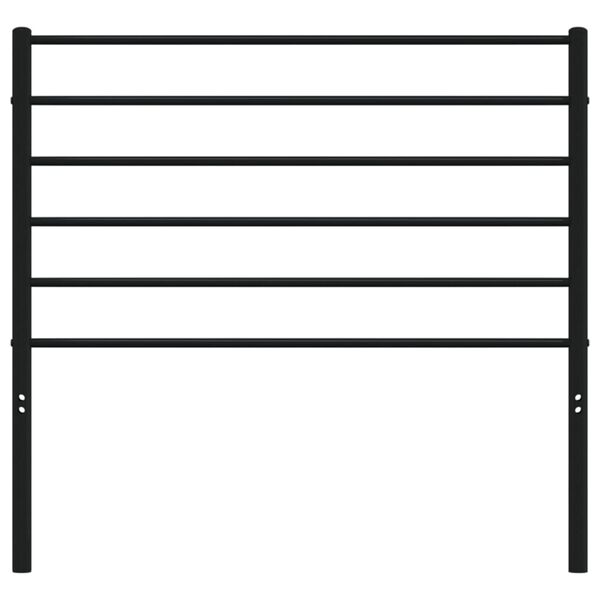 vidaXL Kopfteil Metall Schwarz 75 cm