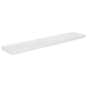 vidaXL Schweberegal Hochglanz-Wei&szlig; 120x23,5x3,8 cm MDF