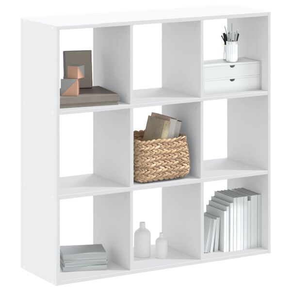 vidaXL B&uuml;cherregal Wei&szlig; 102x32x102 cm Holzwerkstoff