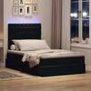vidaXL Bett mit Stauraum und LED mit LED Schwarz 120 x 190 cm Samt