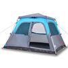 vidaXL Kuppel-Familienzelt 6 Personen Blau Quick Release