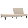 vidaXL Schlafsofa 2-Sitzer Creme Mikrofasergewebe
