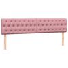 vidaXL Boxspringbett mit Matratzen Rosa 180x210 cm Samt