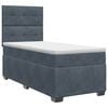 vidaXL Boxspringbett mit Matratze Dunkelgrau 80 x 200 cm Samt