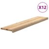 vidaXL Treppenstufen 12 Stk. Unbehandelt 120x25x2 cm Massivholz Eiche