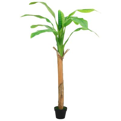vidaXL Künstlicher Bananenbaum mit Topf 180 cm Grün