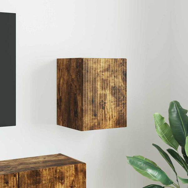 vidaXL TV-Wandschrank Ger&auml;ucherte Eiche 30 x 31 x 40 cm Holzwerkstoff