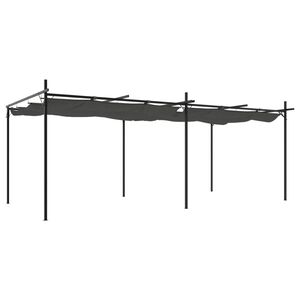 vidaXL Pergola mit Schiebedach Anthrazit 589x292x230 cm