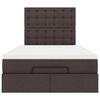 vidaXL Ottoman-Bett mit Matratze Dunkelbraun 120x190 cm Stoff