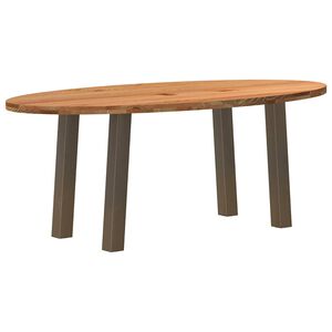 vidaXL Esstisch Hellbraun 200x100x74 cm Massivholz Eiche Oval