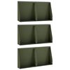 vidaXL St&uuml;tzmauer 6 stk. 40 x 12 x 40 cm Stahl Olivgr&uuml;n
