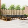 vidaXL Outdoor-Sofagarnitur mit Kissen 9 pcs Natur und Anthrazit