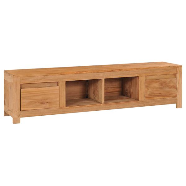 vidaXL TV-Schrank 115x30x35 cm Massivholz Teak