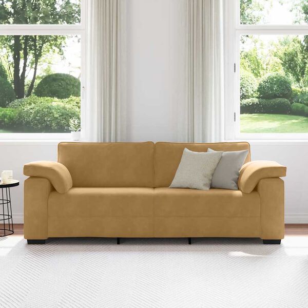 vidaXL 3-Sitzer-Sofa Braun 178 cm Samt