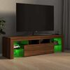 vidaXL TV-Schrank mit LED-Leuchten Braun Eichen-Optik 140x36,5x40 cm