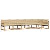 vidaXL Outdoor-Sofagarnitur 6 stk. Wei&szlig; und Beige