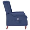 vidaXL Massagesessel mit Liegefunktion Blau Stoff