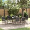 vidaXL Garten Essgruppe mit Kissen 7 pcs Hellgrau Poly-Rattan