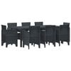 vidaXL Garten Essgruppe 9 pcs Anthrazit Polypropylen