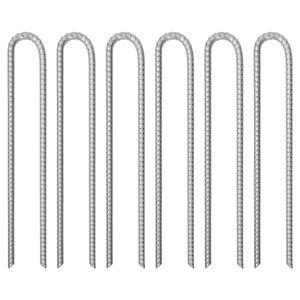 vidaXL Zeltheringe 6 Stk. U-Form 41,5 cm &Oslash;12 mm Verzinkter Stahl
