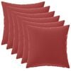 vidaXL Kissenbezug 6 pcs HEERLEN Weinrot 35 x 35 cm Polyester