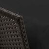 vidaXL Gartensofa mit Kissen Schwarz Poly Rattan