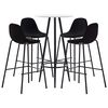 vidaXL 5-tlg. Bar-Set Stoff Schwarz