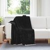 vidaXL &Uuml;berwurfdecke Schwarz 130 x 150 cm Fleece