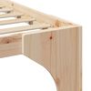 vidaXL Bettrahmen Braun 140 x 200 cm Massives Kiefernholz