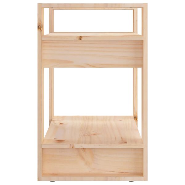 vidaXL Bücherregal/Raumteiler 60x35x57 cm Massivholz Kiefer