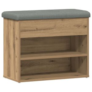 vidaXL Schuhbank Artisan-Eiche 62x32x50 cm Holzwerkstoff