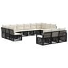 vidaXL Gartensofa-set 13 Stk. Schwarz Poly-Rattan