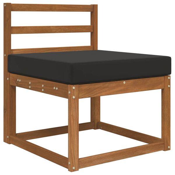 vidaXL Sofakissen f&uuml;r drau&szlig;en Schwarz 60 x 60 x 8 cm Polyester