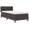 vidaXL Boxspringbett mit Matratze Dunkelbraun 200 x 90 cm Polyester