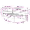 vidaXL B&uuml;cherregalbett ohne Matratze 75x190 cm Massivholz Kiefer