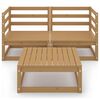 vidaXL 3-tlg. Garten-Lounge-Set Honigbraun Massivholz Kiefer