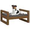 vidaXL Hundebett Honigbraun 55,5x45,5x28 cm Massivholz Kiefer