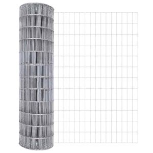 vidaXL Eurozaun Silber 1 x 25 m Feuerverzinktes Eisen