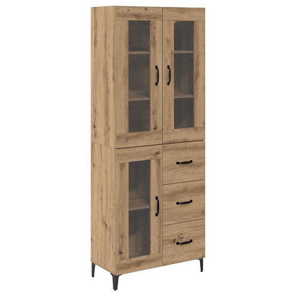 vidaXL Highboard Artisan-Eiche 69,5 x 34 x 180 cm Holzwerkstoff