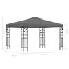 vidaXL Gartenpavillon Anthrazit 300×400 cm